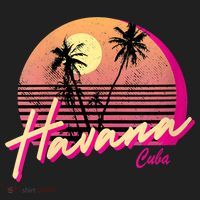 Womens Retro Havana Cuba California Beach Sunset Beanie thumb 2