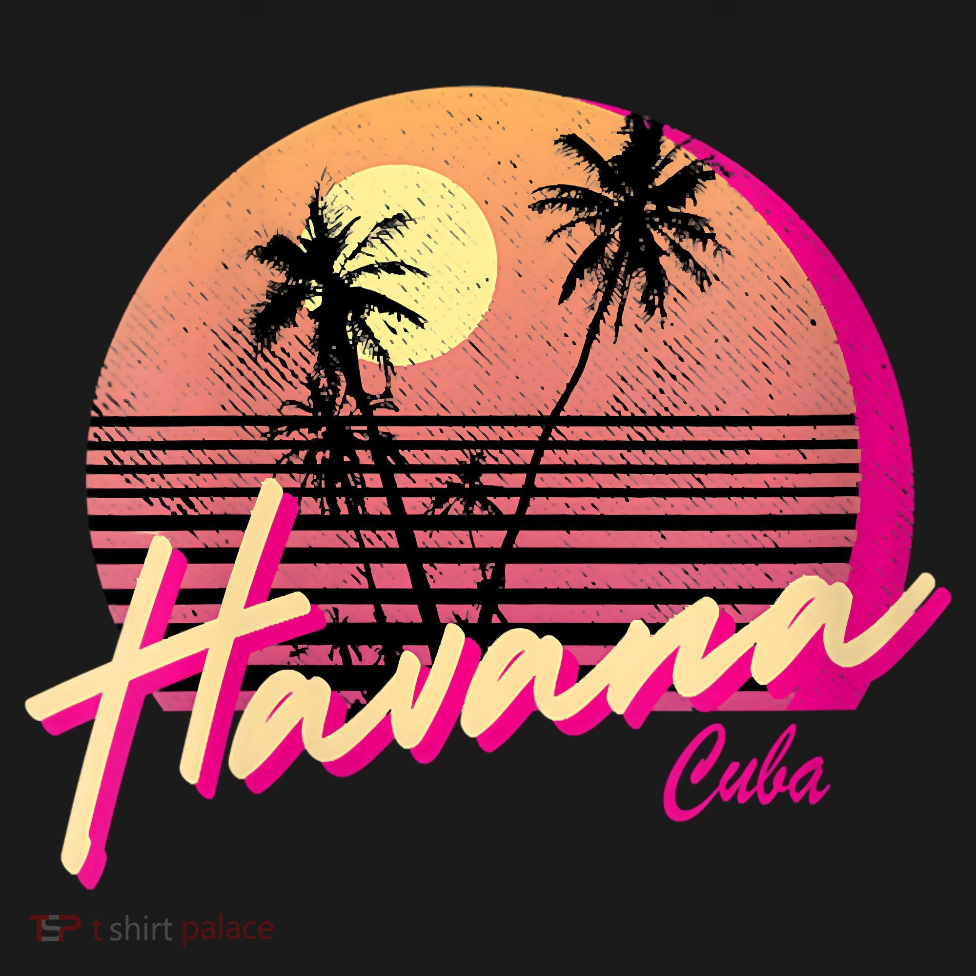 Womens Retro Havana Cuba California Beach Sunset Women's Tank Top