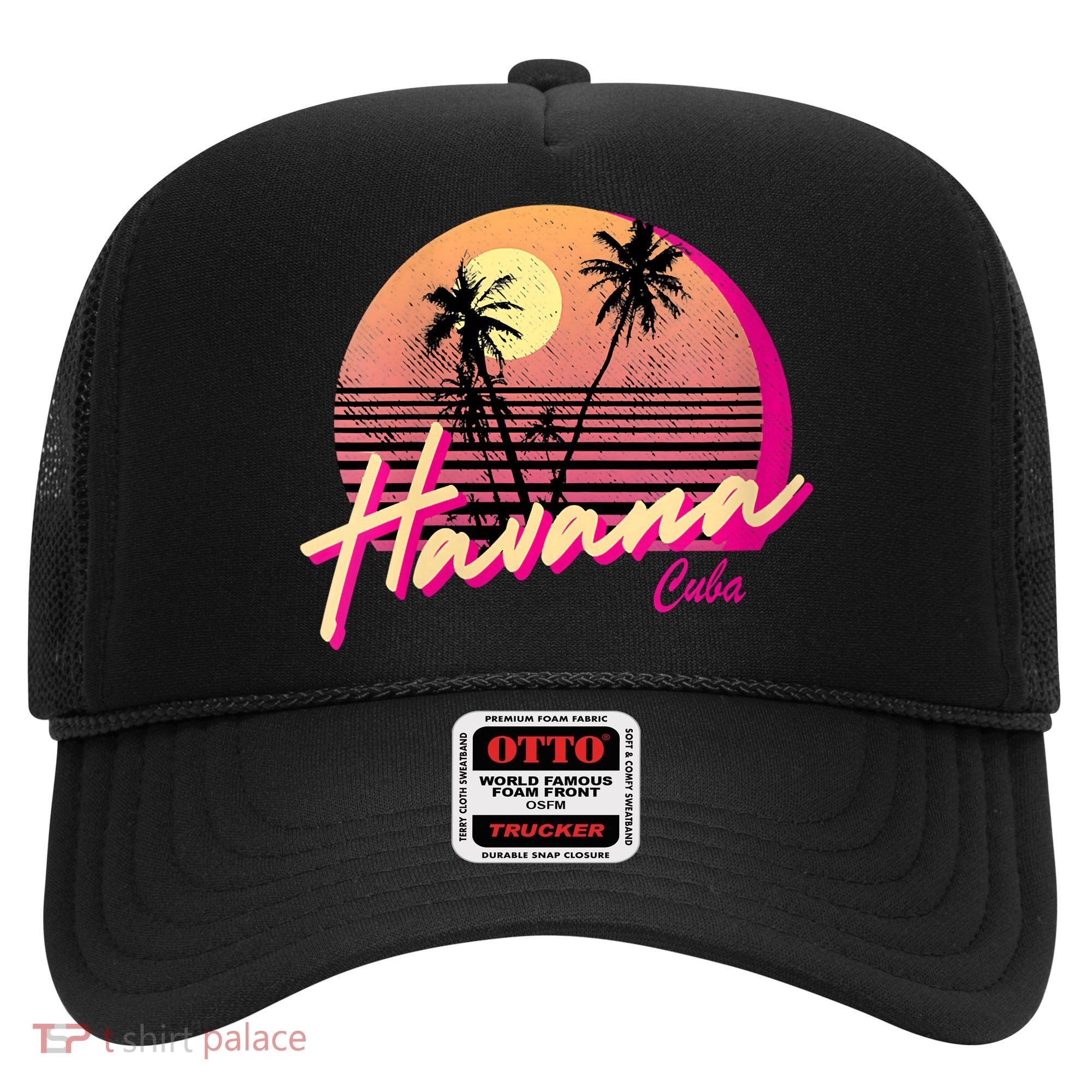 Womens Retro Havana Cuba California Beach Sunset Hat
