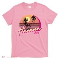 Womens Retro Havana Cuba California Beach Sunset T-Shirt thumb 0