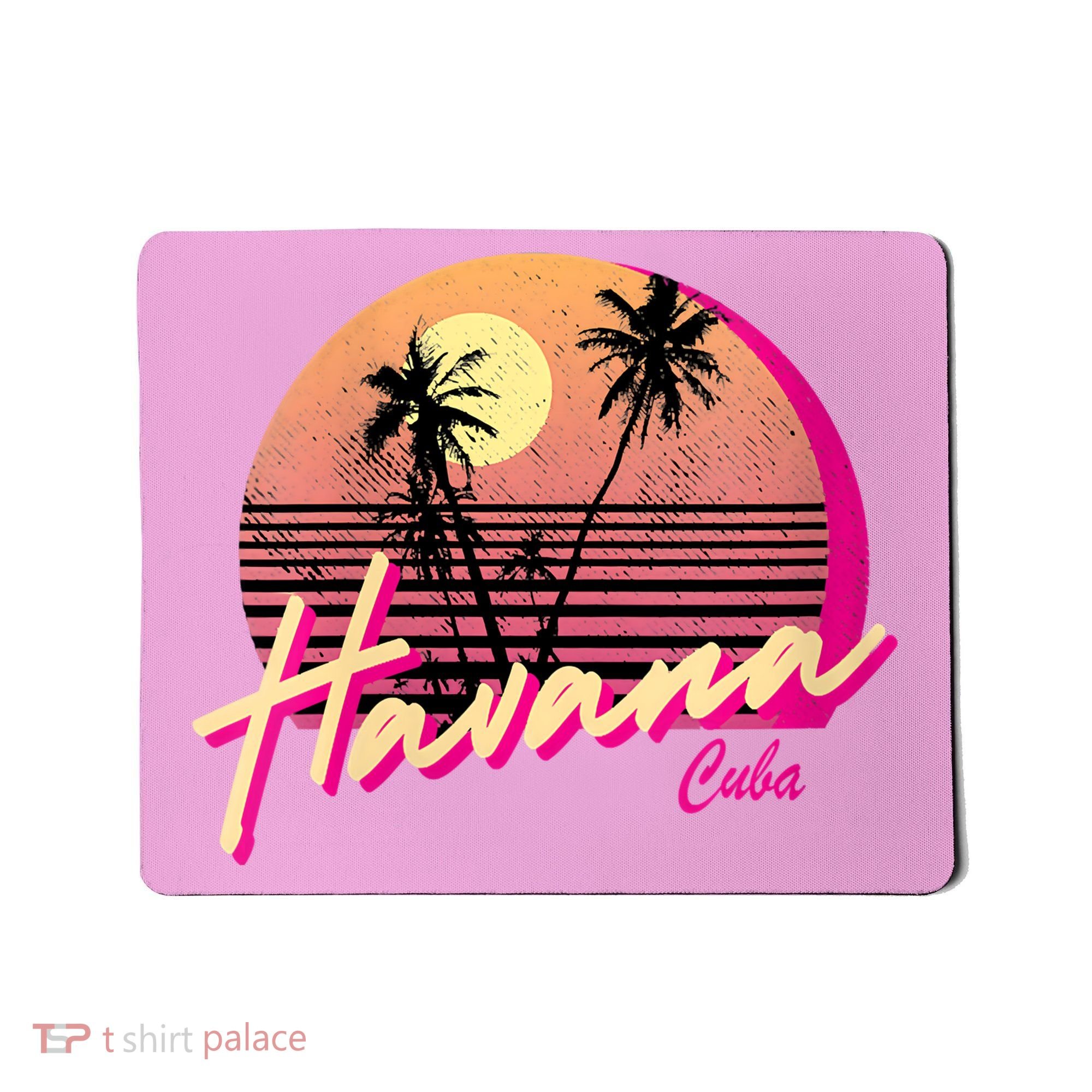 Womens Retro Havana Cuba California Beach Sunset Mousepad