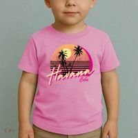Womens Retro Havana Cuba California Beach Sunset Toddler T-Shirt thumb 2