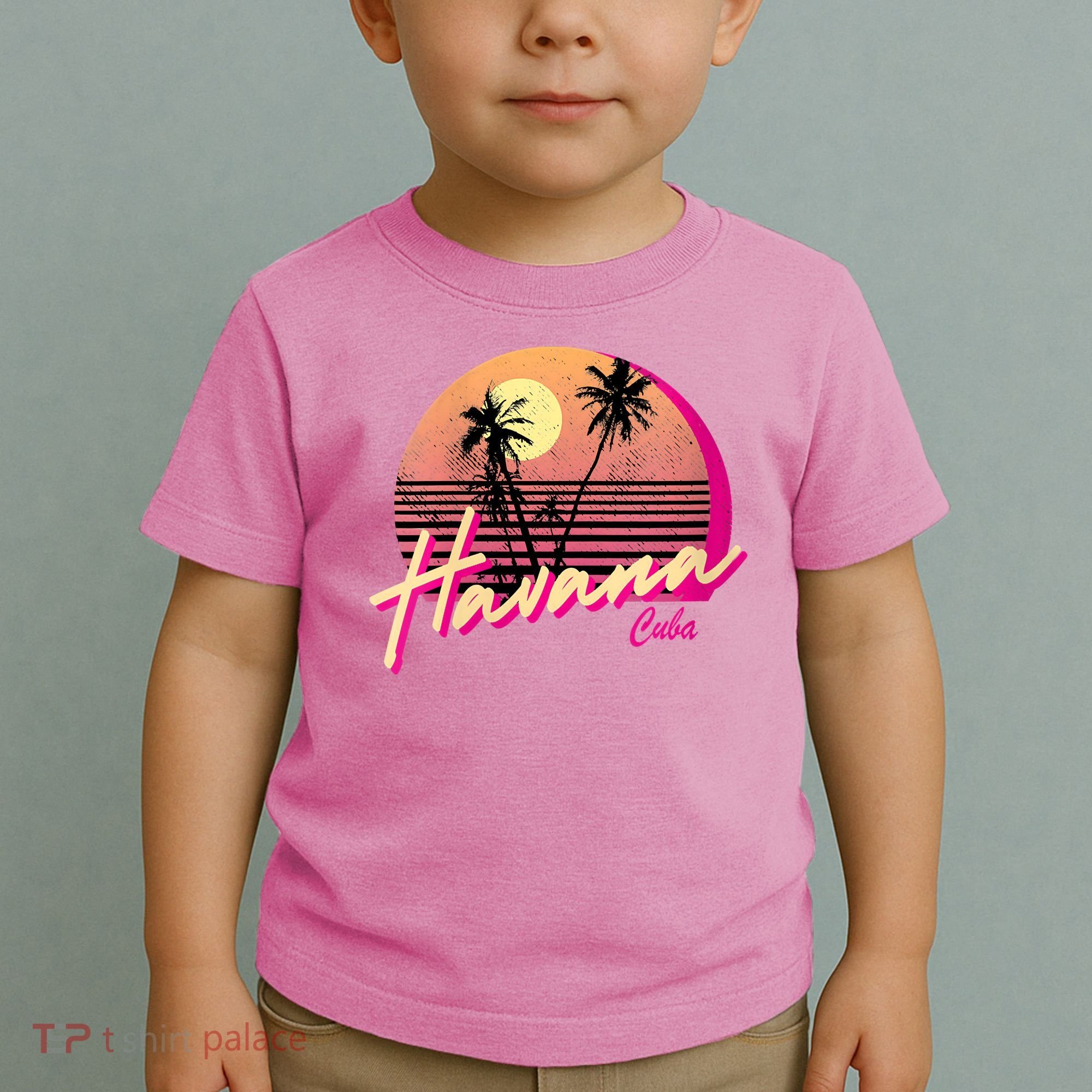 Womens Retro Havana Cuba California Beach Sunset Toddler T-Shirt