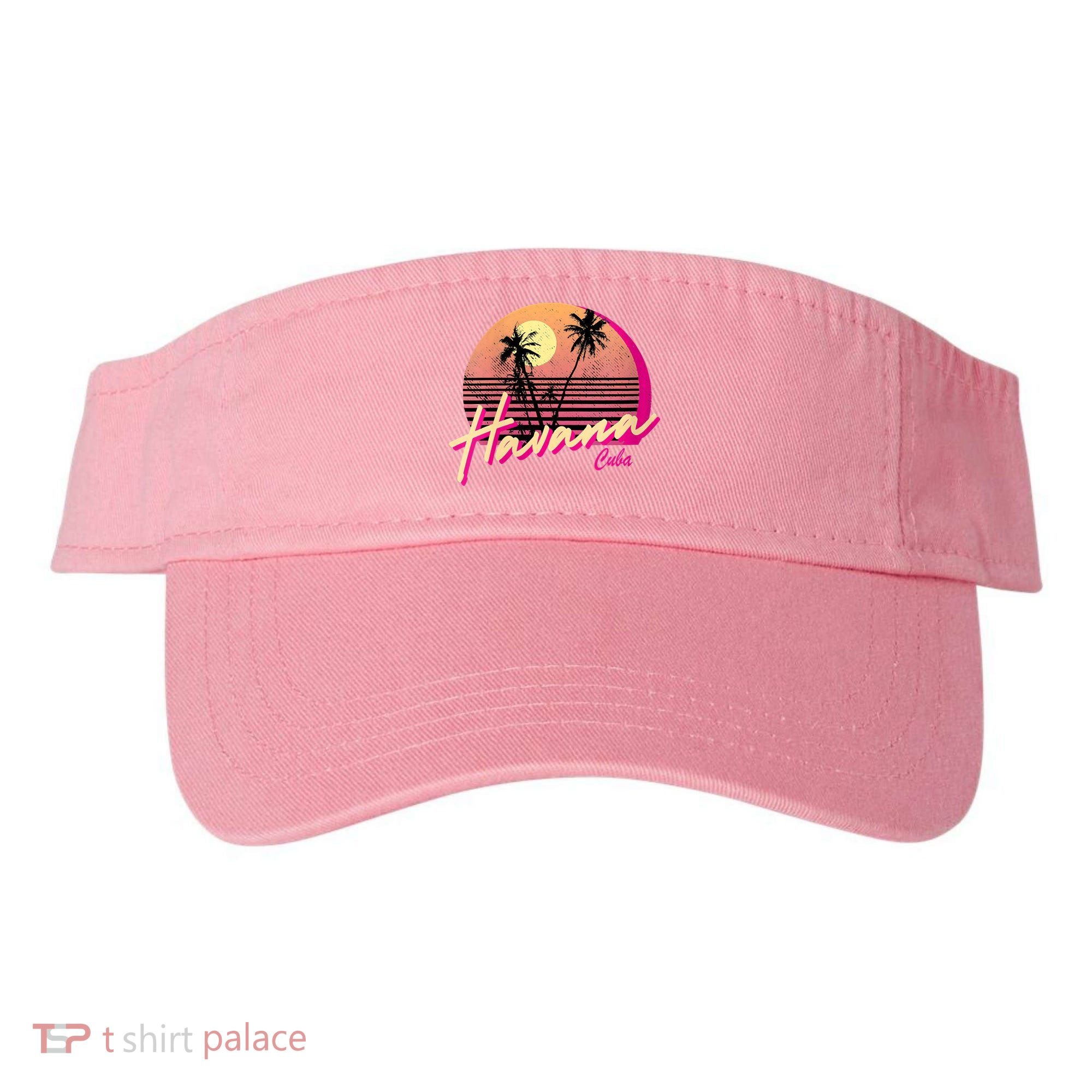 Womens Retro Havana Cuba California Beach Sunset Visor