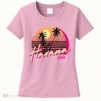 Womens Retro Havana Cuba California Beach Sunset Women's T-Shirt thumb 0