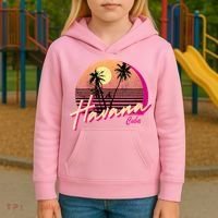 Womens Retro Havana Cuba California Beach Sunset Kids Hoodie thumb 3
