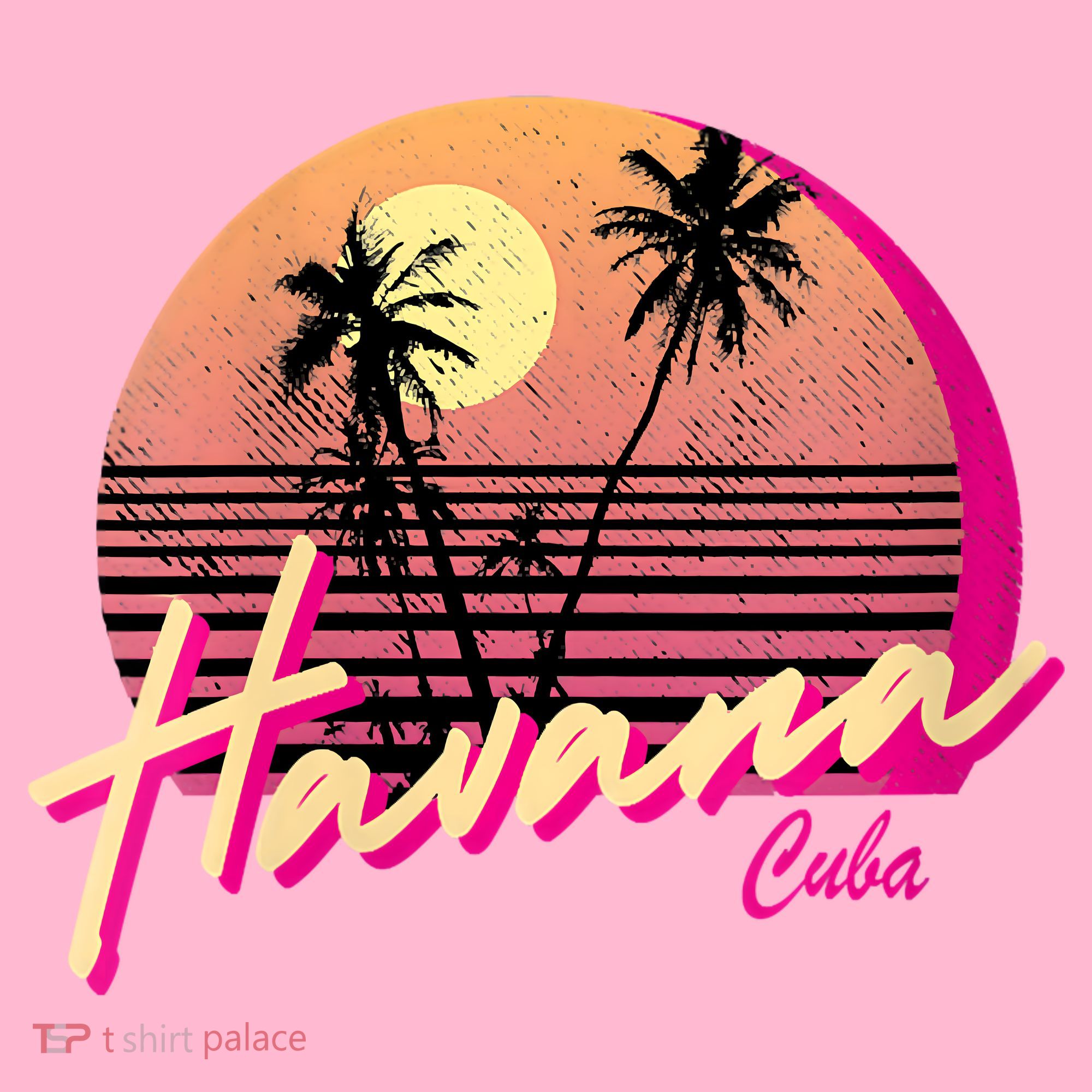 Womens Retro Havana Cuba California Beach Sunset Kids Hoodie