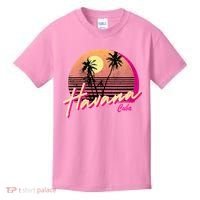 Womens Retro Havana Cuba California Beach Sunset Kids T-Shirt thumb 0