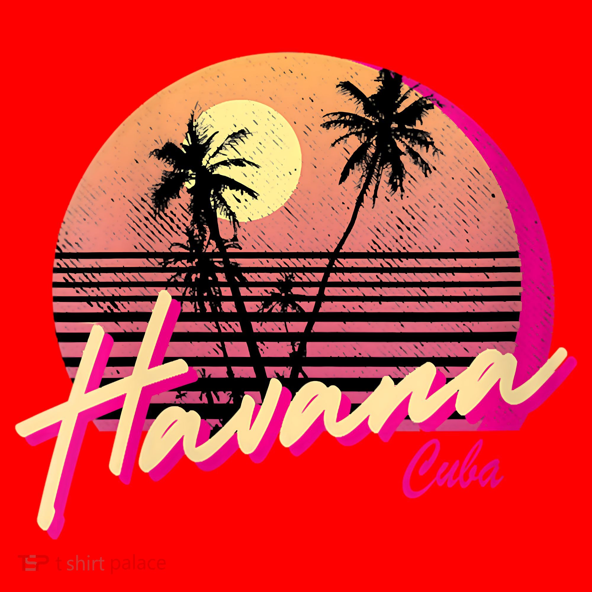 Womens Retro Havana Cuba California Beach Sunset Santa Hat