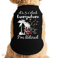 Womens Retirement It's 5 O'Clock Everywhere I'm Retired Summer Doggie Tank thumb 0