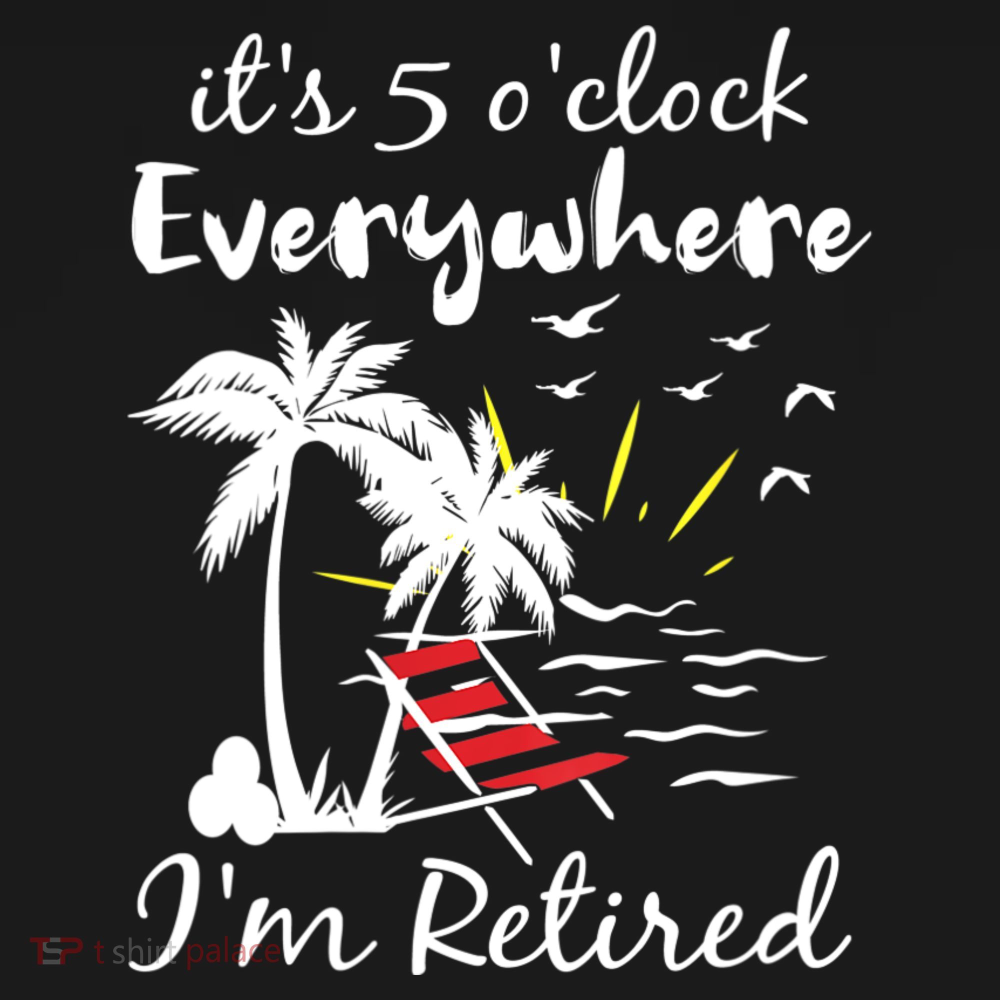 Womens Retirement It's 5 O'Clock Everywhere I'm Retired Summer Bucket Hat