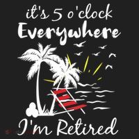 Womens Retirement It's 5 O'Clock Everywhere I'm Retired Summer Beanie thumb 2