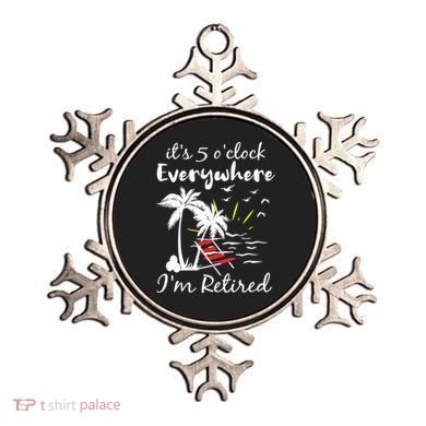 Womens Retirement It's 5 O'Clock Everywhere I'm Retired Summer Ornament