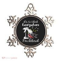 Womens Retirement It's 5 O'Clock Everywhere I'm Retired Summer Ornament thumb 0