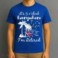 Womens Retirement It's 5 O'Clock Everywhere I'm Retired Summer T-Shirt thumb 3