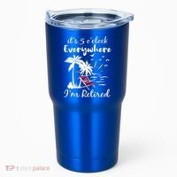Womens Retirement It's 5 O'Clock Everywhere I'm Retired Summer Tumbler thumb 0