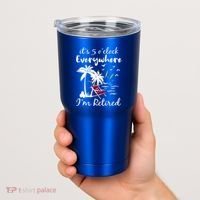 Womens Retirement It's 5 O'Clock Everywhere I'm Retired Summer Tumbler thumb 2