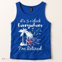 Womens Retirement It's 5 O'Clock Everywhere I'm Retired Summer Tank Top thumb 2