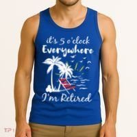 Womens Retirement It's 5 O'Clock Everywhere I'm Retired Summer Tank Top thumb 3