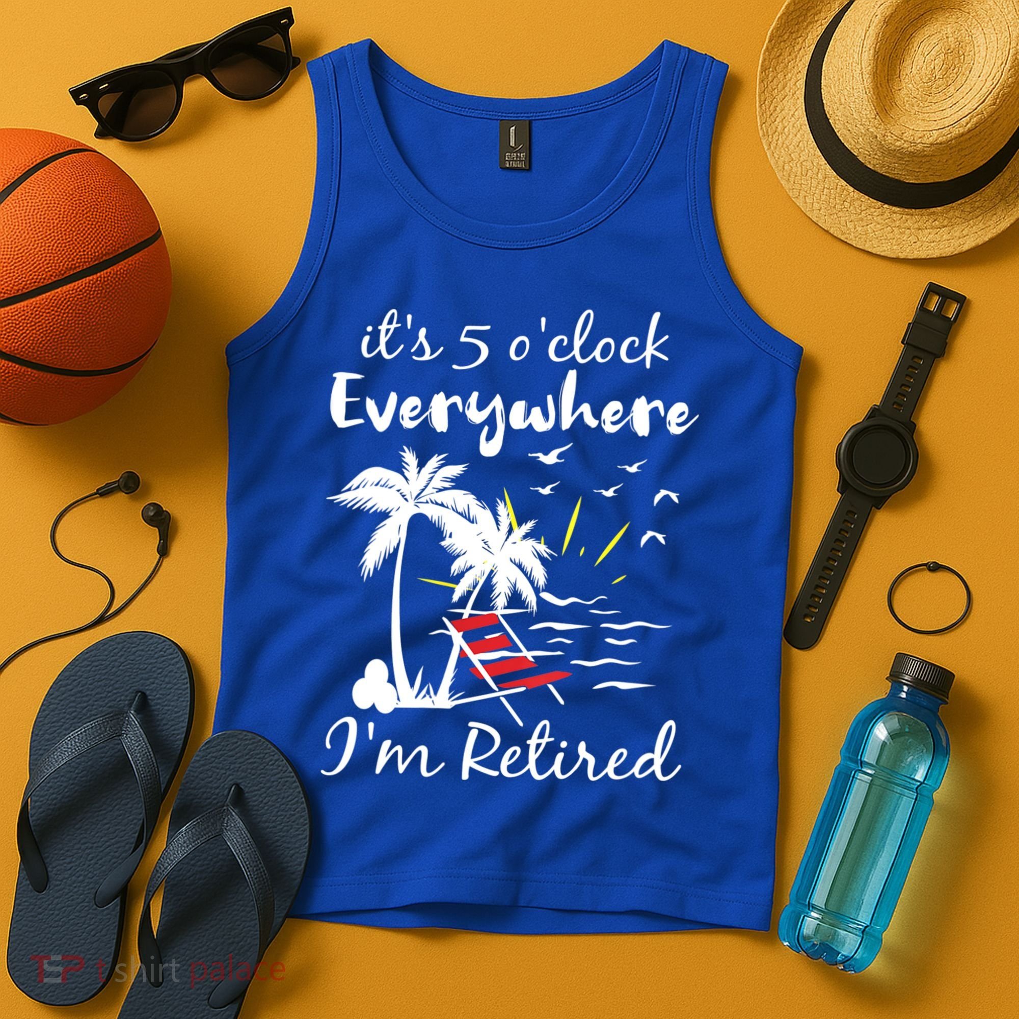 Womens Retirement It's 5 O'Clock Everywhere I'm Retired Summer Tank Top