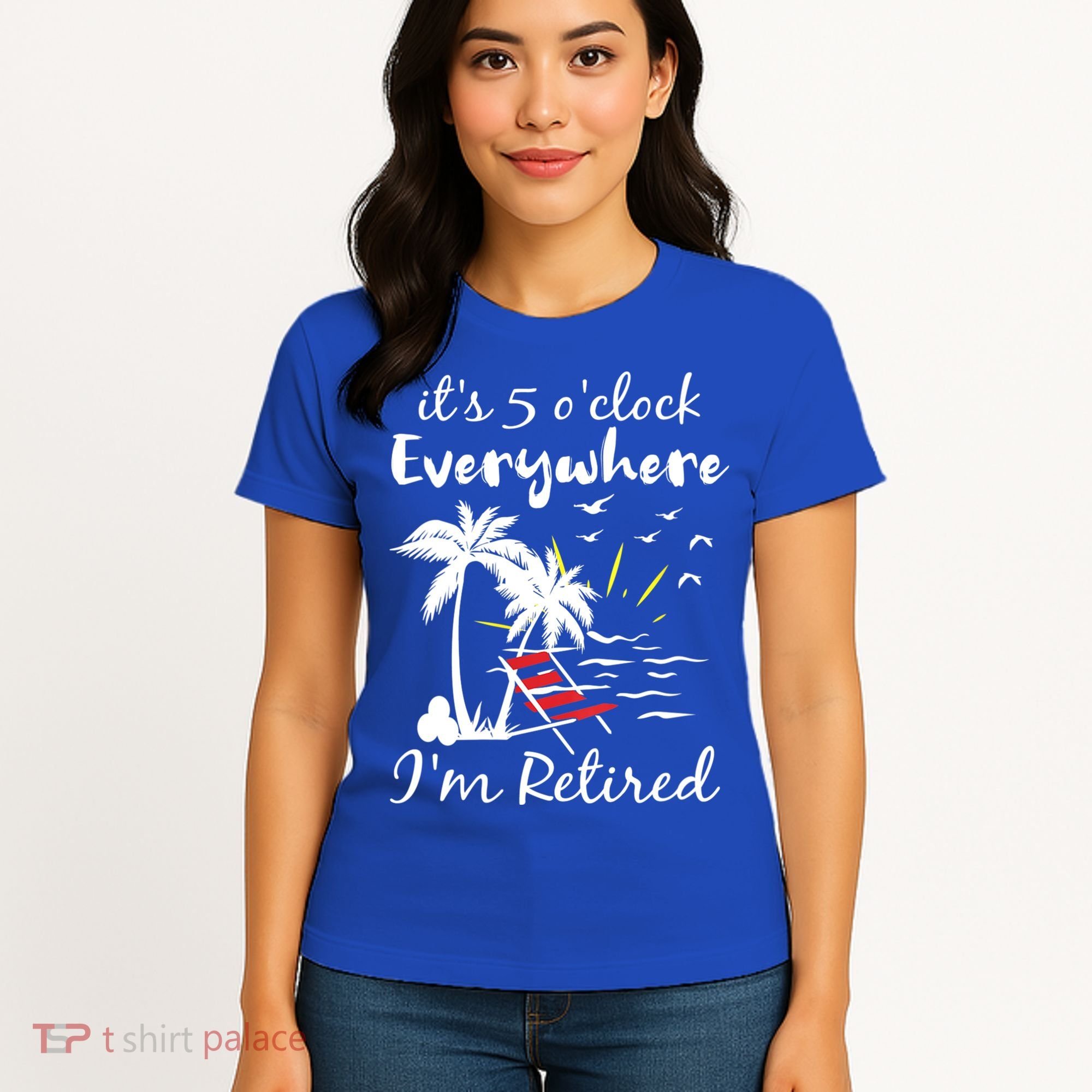 Womens Retirement It's 5 O'Clock Everywhere I'm Retired Summer Women's T-Shirt
