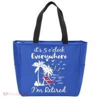 Womens Retirement It's 5 O'Clock Everywhere I'm Retired Summer Tote Bag thumb 0