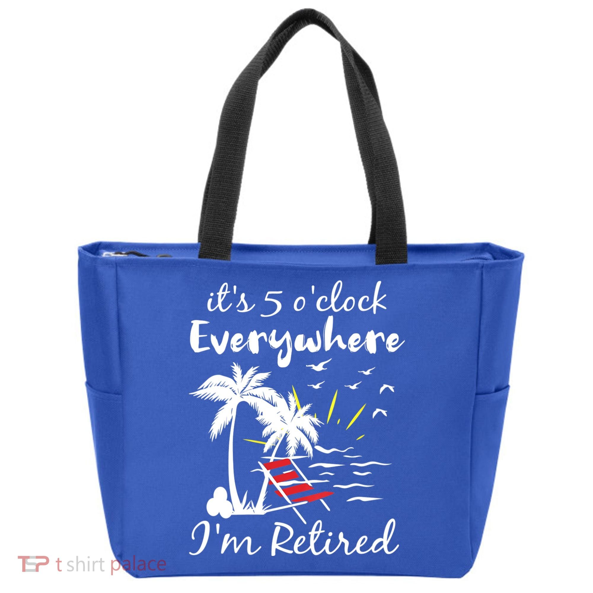 Womens Retirement It's 5 O'Clock Everywhere I'm Retired Summer Tote Bag