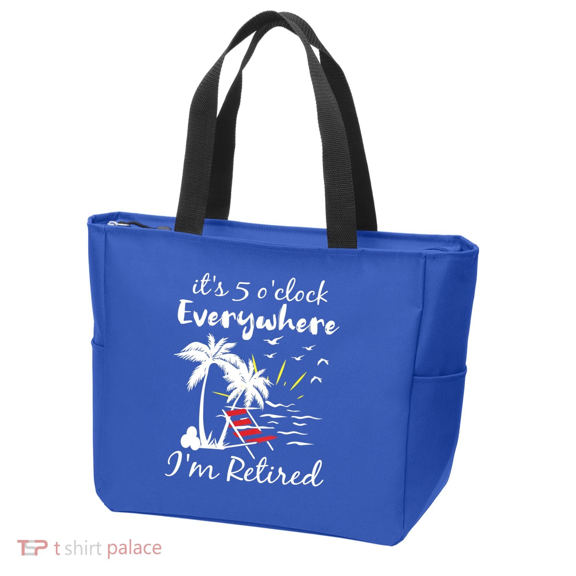 Womens Retirement It's 5 O'Clock Everywhere I'm Retired Summer Tote Bag