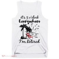 Womens Retirement It's 5 O'Clock Everywhere I'm Retired Summer Tank Top thumb 0