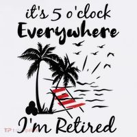 Womens Retirement It's 5 O'Clock Everywhere I'm Retired Summer Visor thumb 3