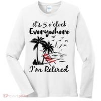 Womens Retirement It's 5 O'Clock Everywhere I'm Retired Summer Women's Long Sleeve Shirt thumb 0