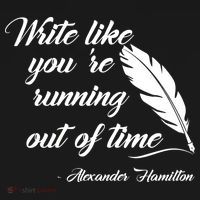 Write Like You're Running Out Of Time - Alexander Hamilton Quote Backpack thumb 2