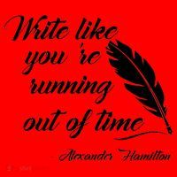 Write Like You're Running Out Of Time - Alexander Hamilton Quote Santa Hat thumb 1