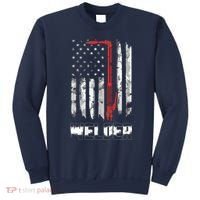 Welder Red Line American Flag USA Patriotic Welder Sweatshirt thumb 0