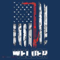 Welder Red Line American Flag USA Patriotic Welder T-Shirt thumb 7