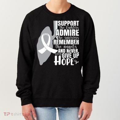 White Ribbon Lung Cancer Warrior Gift Women's Sweatshirt