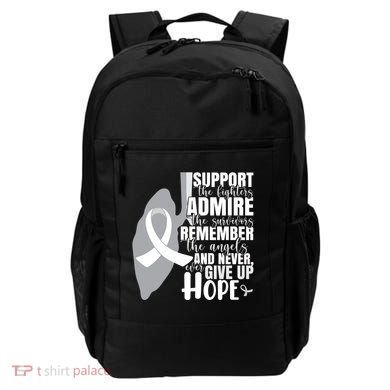 White Ribbon Lung Cancer Warrior Gift Backpack
