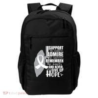 White Ribbon Lung Cancer Warrior Gift Backpack thumb 0