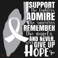 White Ribbon Lung Cancer Warrior Gift Bucket Hat thumb 4