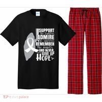 White Ribbon Lung Cancer Warrior Gift Pajama Set thumb 0