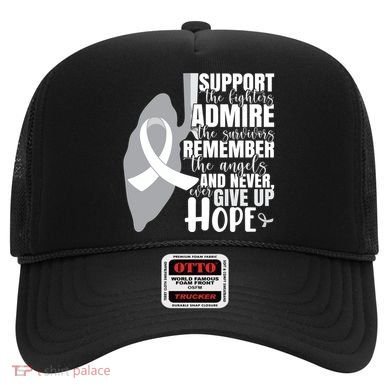 White Ribbon Lung Cancer Warrior Gift Hat