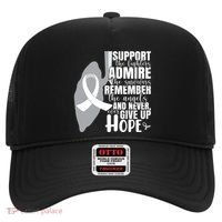 White Ribbon Lung Cancer Warrior Gift Hat thumb 0