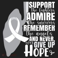 White Ribbon Lung Cancer Warrior Gift Hat thumb 2