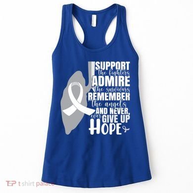 White Ribbon Lung Cancer Warrior Gift Women's Tank Top