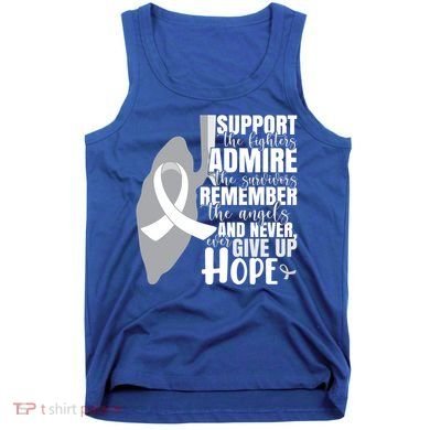 White Ribbon Lung Cancer Warrior Gift Tank Top
