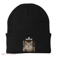W Rizzler Meme Cat Meme Internet Memes Funny Meme Rizz Genz Beanie thumb 0
