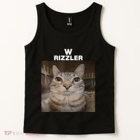 W Rizzler Meme Cat Meme Internet Memes Funny Meme Rizz Genz Tank Top thumb 2