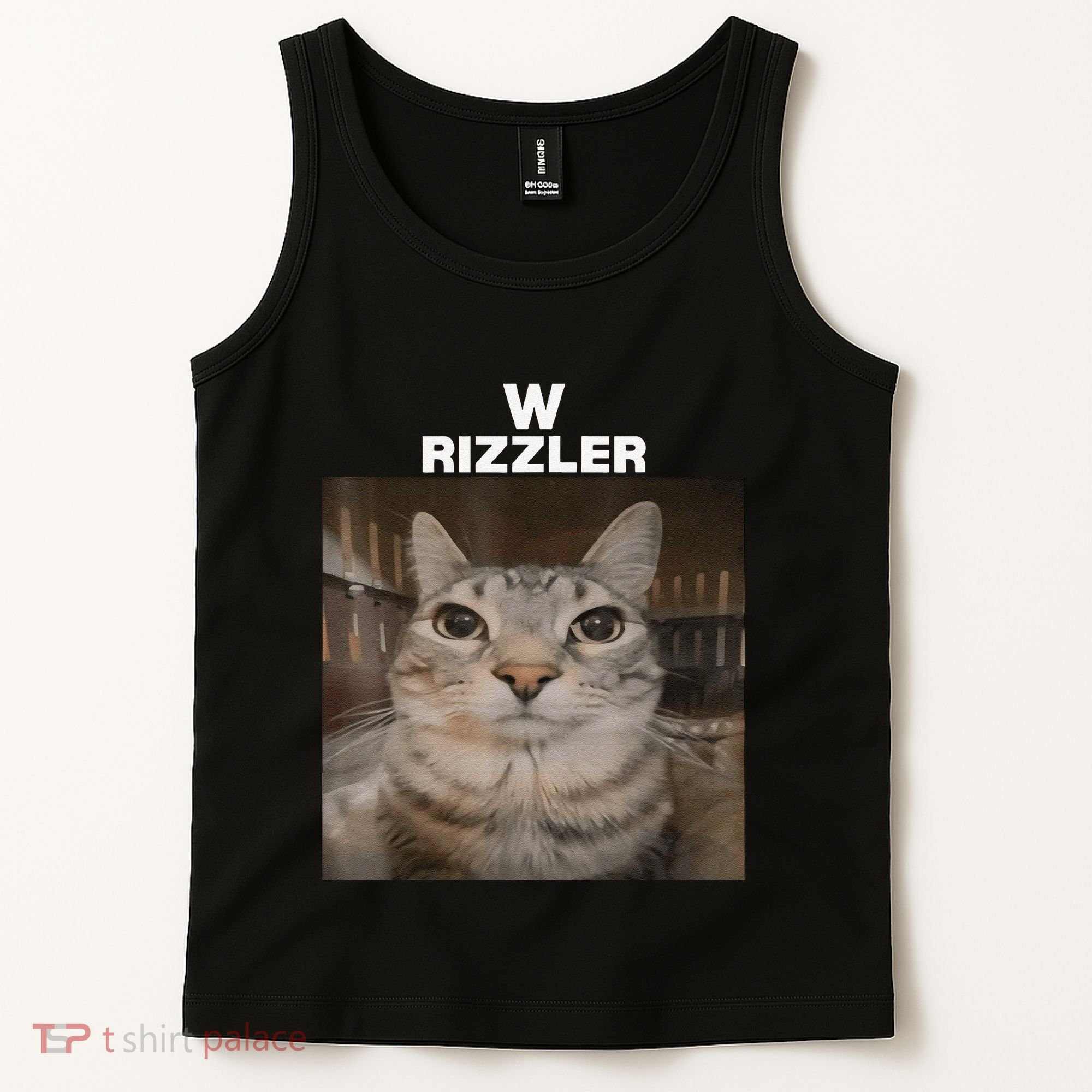 W Rizzler Meme Cat Meme Internet Memes Funny Meme Rizz Genz Tank Top