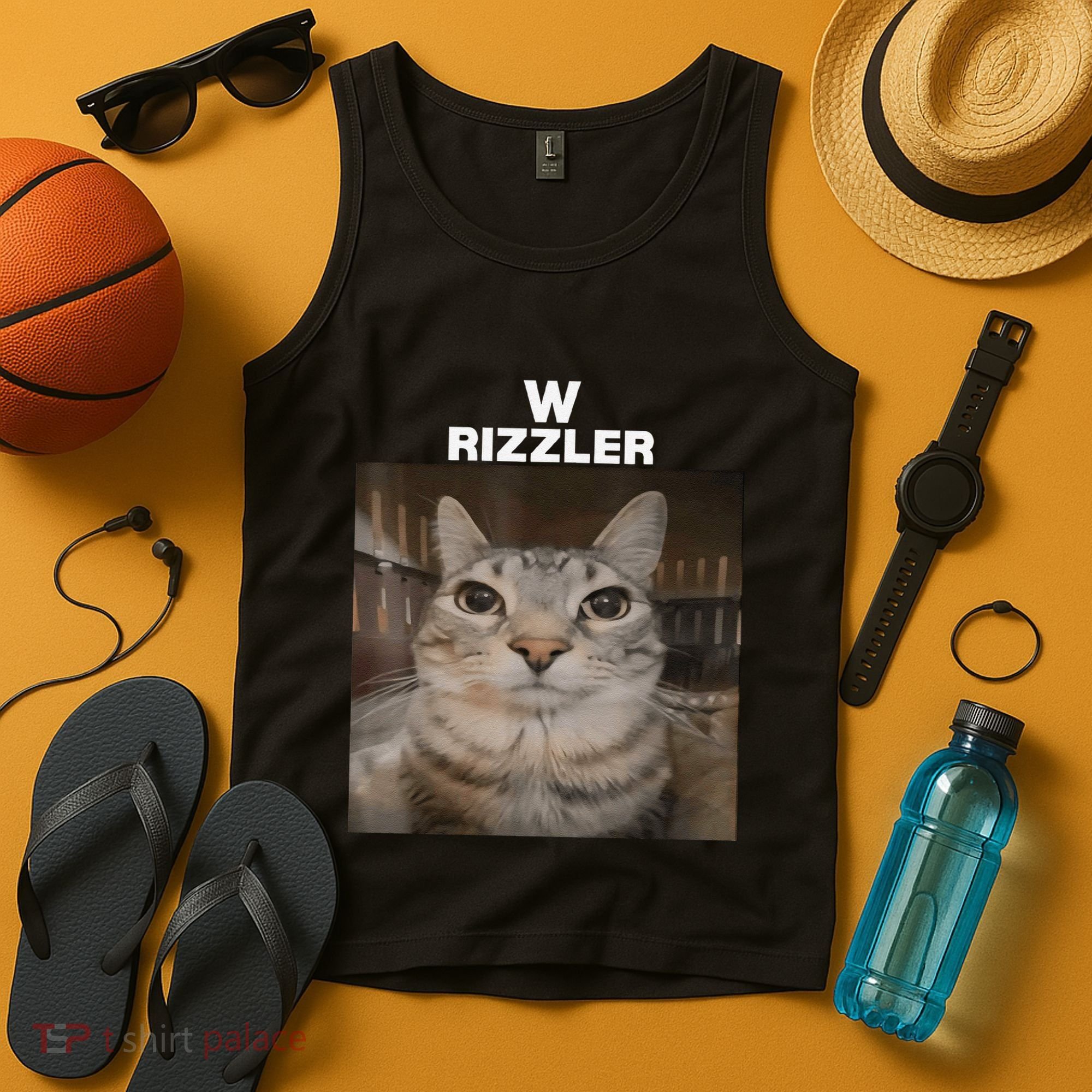 W Rizzler Meme Cat Meme Internet Memes Funny Meme Rizz Genz Tank Top