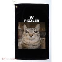 W Rizzler Meme Cat Meme Internet Memes Funny Meme Rizz Genz Golf Towel thumb 0